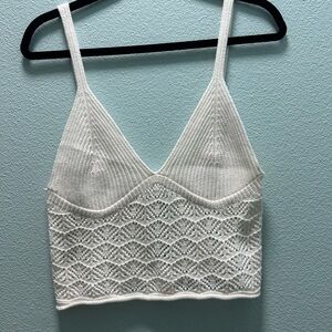 Hunter and Brown Crochet Summer Top Size L